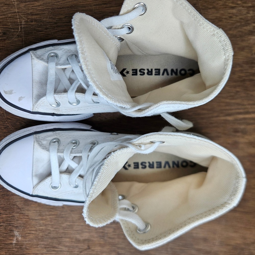 Converse Chuck Taylor All Star Lift Hi White Platform Sneaker 560846F Womens 5.5 - Picture 7 of 8